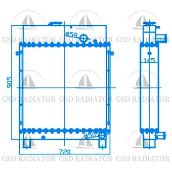 Xugong xcmg xs20j 20 ton vägrullar radiator